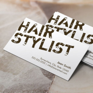 Kapsalon Moderne Krachtige Typografie Minimalistis Visitekaartje