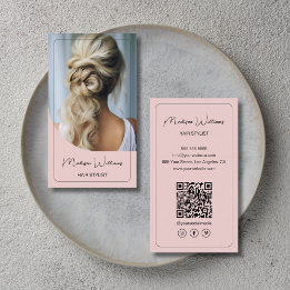 Kapsalon Moderne Roze Visitekaartje