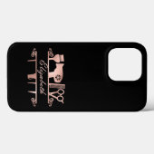 Kapsalon Monogram Rose Goud Kapper  Case-Mate iPhone Case (Achterkant (horizontaal))