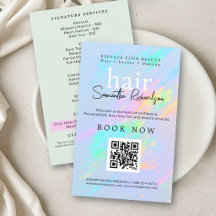 Kapsalon Nagel Make-up Holografische Pastel QR