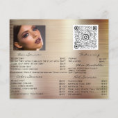 Kapsalon Nagelstylist Prijslijst Roos  Flyer (Achterkant)