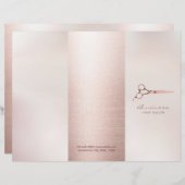Kapsalon Roze Goud Drievoudige Brochure (Voorkant / Achterkant)