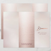 Kapsalon Roze Gouden Drie-Voudige Brochure (Voorkant / Achterkant)