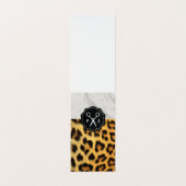 Kapsalon Scharen Monogram Marmeren Trim Cheetah Visitekaartjes (Buitenkant ongevouwen)