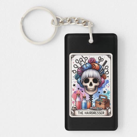 Kapsalon Tarot Kaart Sleutelhanger (Voorkant)