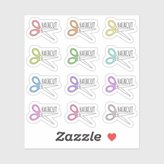 Kapsel Schaar Haar Salon Herinnering Bujo Planner Sticker (Vel)