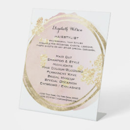 kapster reclamebord met voetstuk