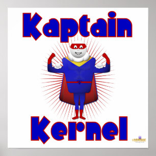Kaptain Kernel Popcorn Superheld Poster