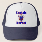 Kaptain Kernel Popcorn Superheld Trucker Pet (Voorkant)