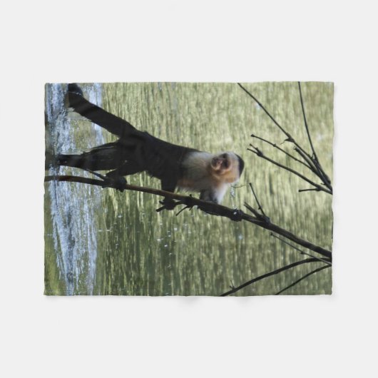 Kapucijnaap Fleece Deken (Voorkant (Horizontaal))