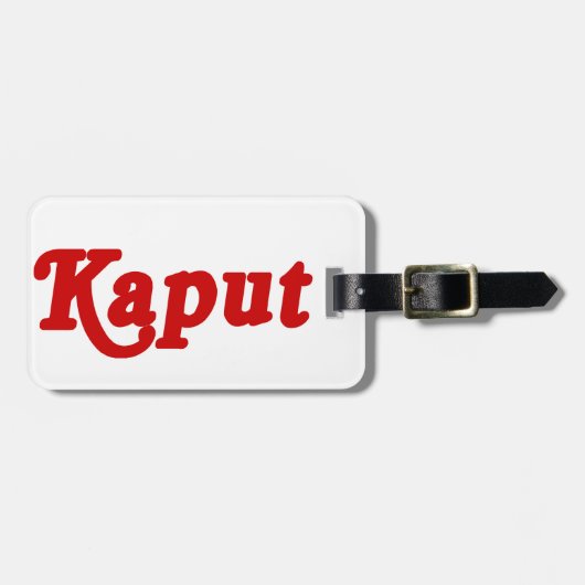 KAPUT ♦ NIET WERKEN ♦ BAGAGELABEL (Voorkant horizontaal)