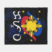 Kapwa (Baybayin script) Fleece Deken (Voorkant (Horizontaal))