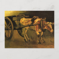 Kar met rode en witte os (Vincent van Gogh)