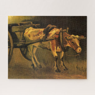Kar met rode en witte os (Vincent van Gogh) Legpuzzel