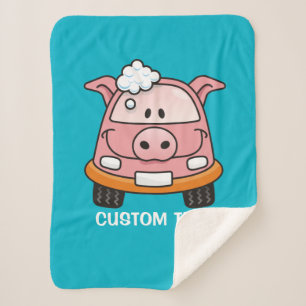 Kar Wash Pig Sherpa Deken