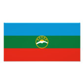 Karachay Cherkessia-vlag Foto Afdruk (Voorkant)