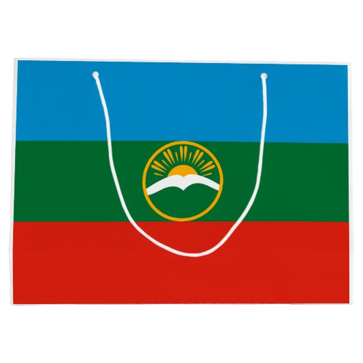 Karachay Cherkessia-vlag Groot Cadeauzakje (Achterkant)