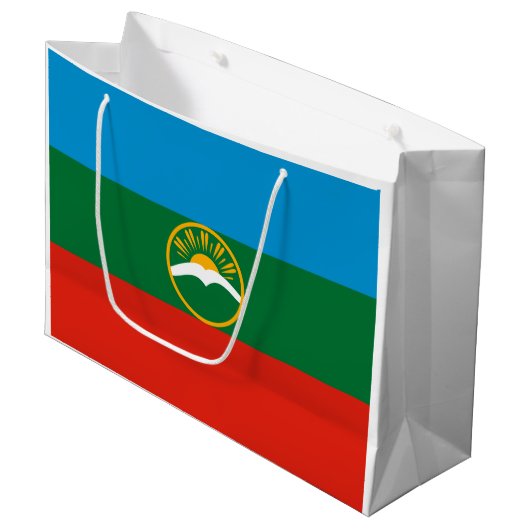 Karachay Cherkessia-vlag Groot Cadeauzakje (Voorkant Gekanteld)