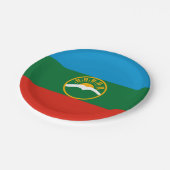 Karachay Cherkessia-vlag Papieren Bordje (Gekanteld)