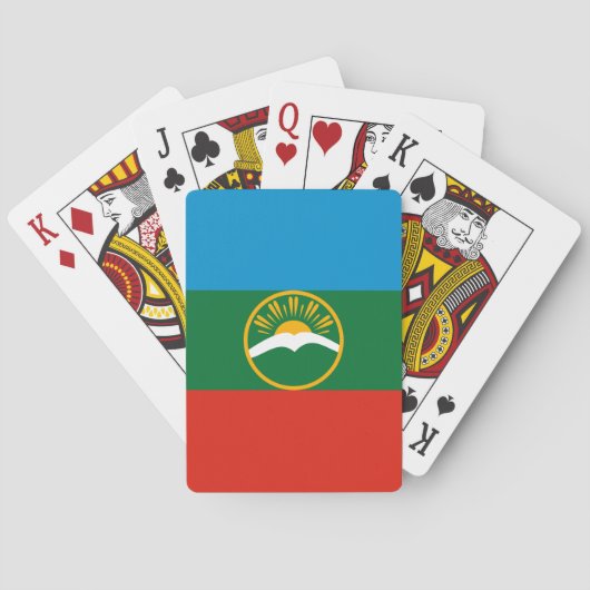 Karachay Cherkessia-vlag Pokerkaarten (Achterkant)