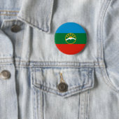 Karachay Cherkessia-vlag Ronde Button 5,7 Cm (In situ)