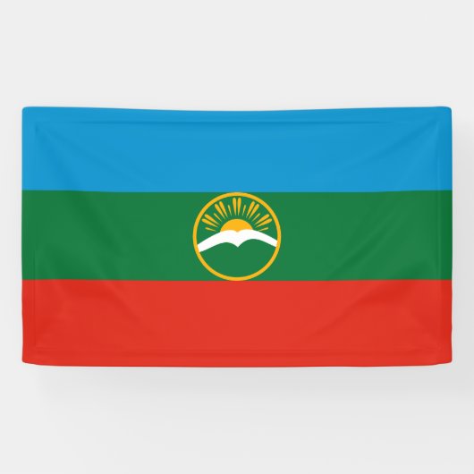 Karachay Cherkessia-vlag Spandoek (Horizontaal)