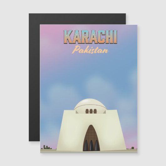 Karachi Pakistan reisposter (Voorkant / Achterkant)