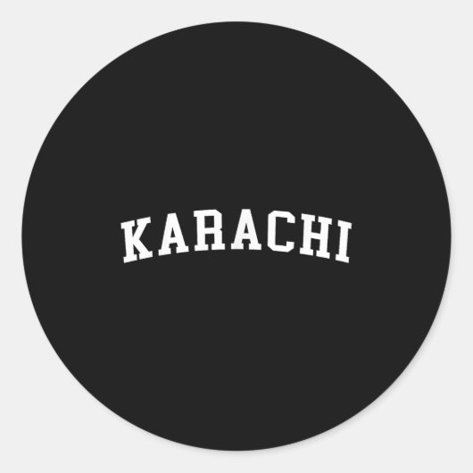 Karachi ronde sticker (Voorkant)