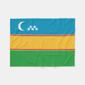 Karakalpakstan-vlag Fleece Deken (Voorkant (Horizontaal))
