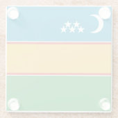 Karakalpakstan-vlag Glazen Onderzetter (Achterkant)