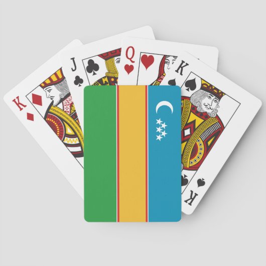 Karakalpakstan-vlag Pokerkaarten (Achterkant)