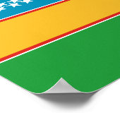 Karakalpakstan-vlag Poster (Hoek)