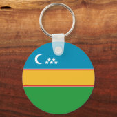 Karakalpakstan-vlag Sleutelhanger (Voorkant)
