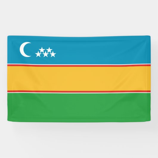 Karakalpakstan-vlag Spandoek (Horizontaal)