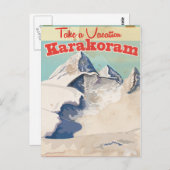 Karakoram  vakantie-Poster Briefkaart (Voorkant / Achterkant)