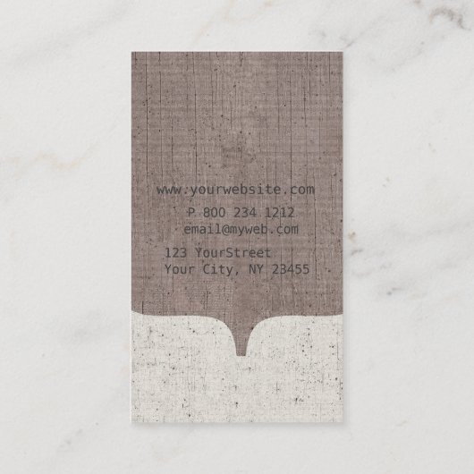 Karakter Linen Charming Elegant Thread Monogram Visitekaartje (Achterkant)