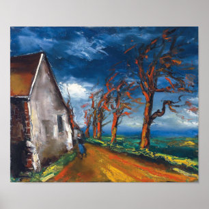 Karakter op een dorp St.   Maurice de Vlaminck   Poster