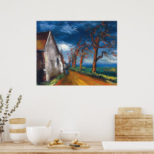 Karakter op een dorp St. Maurice de Vlaminck Poster
