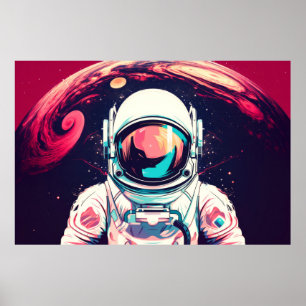Karakter Ruimte Astronaut Portret Poster