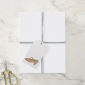 Karakter Tan T-Strap Dance Shoe Verjaardagsfeest Cadeaulabel (Met Touw)