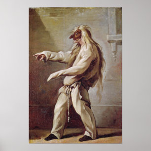 Karakter van de Commedia dell'Arte Poster