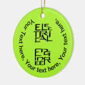 karakter van elektrotechnicus keramisch ornament (Links)