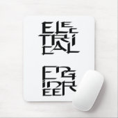 karakter van elektrotechnicus muismat (Met muis)