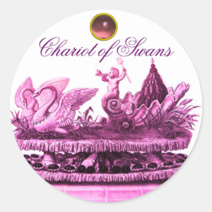 KARAKTER VAN SCHANEN EN PINK VAN KOPEN NAAR WEDING RONDE STICKER