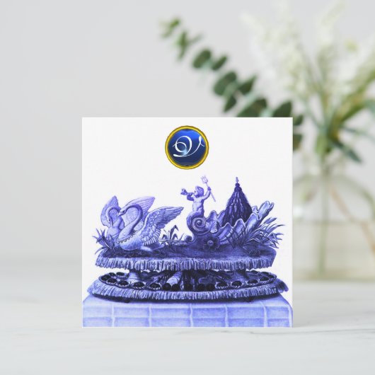 KARAKTER VAN ZWANEN EN BLAUWE BLAUWE BLAUW BEDING KAART (Staand voorkant)