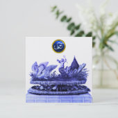 KARAKTER VAN ZWANEN EN KOPEN MET WEDDENDE IJN KAART (Staand voorkant)