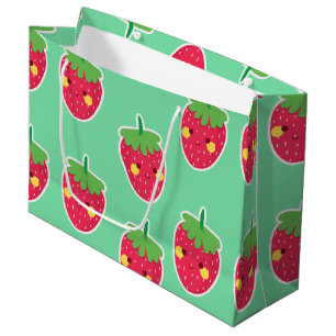 Karakteristieken van Whimsical Cute Strawberries Groot Cadeauzakje