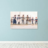 Karakters van de Franse Revolutie Canvas Afdruk (Insitu (Houten vloer))