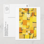 Karakters van het Gele Abstracte Paul Klee Briefkaart (Voorkant / Achterkant)