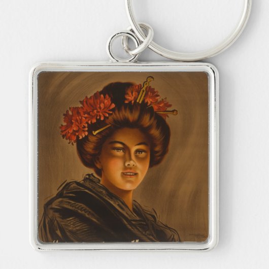 Karama: Japanse Romance Geisha-actrice Sleutelhanger (Voorkant)